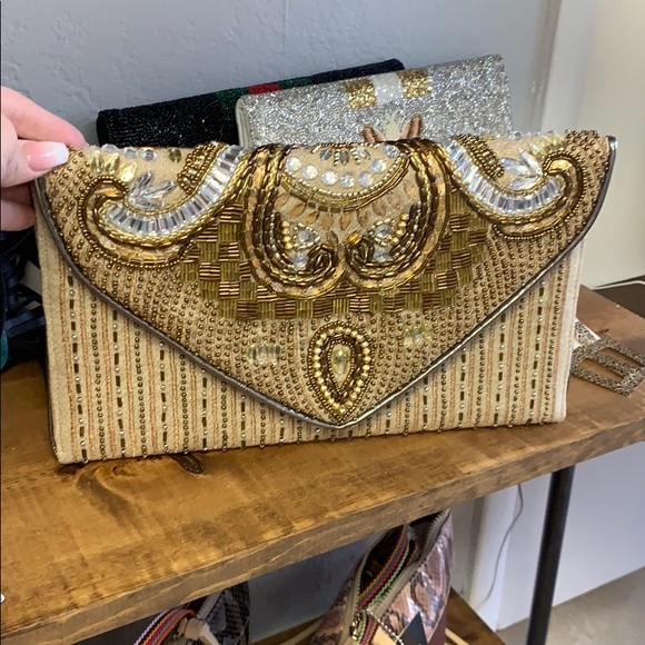 Bohemian Beaded Clutch or Crossbody - Picture 3 of 4